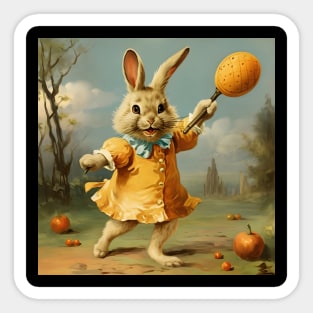 Easter Bunny And Pumpkins Sticker